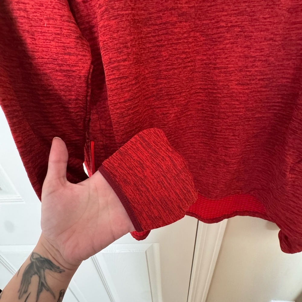 Nike Red Half-Zip Pullover with White Logo - Picture 5 of 6